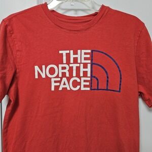 THE NORTH FACE T-Shirt Men's‎ Small Red White Blue Logo Short Sleeve Tee VGUC